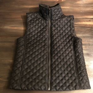 Black Quilted Vest Size Small